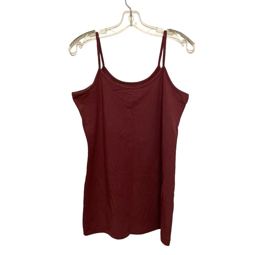 Peruvian Connection Tank Top‎ Women Size Medium Wine Purple Pima Cotton Stretch